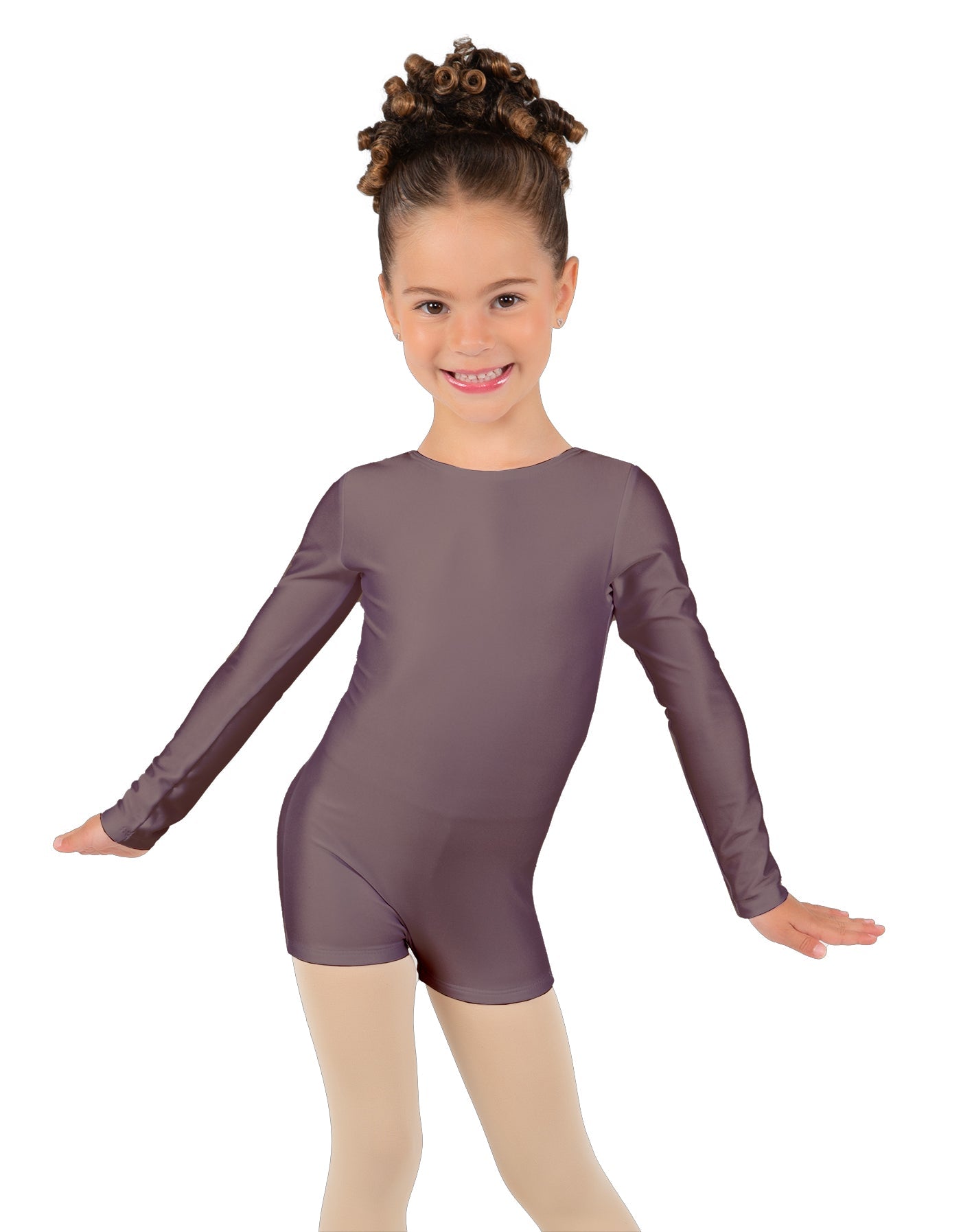 Solid Lycra Long Sleeve Biketard