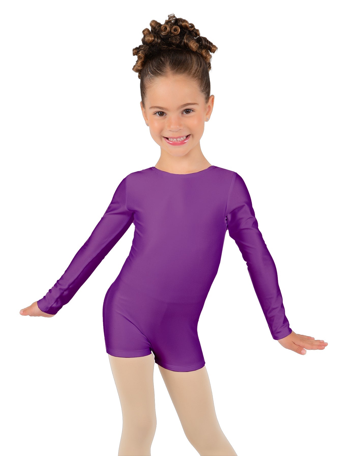Solid Lycra Long Sleeve Biketard
