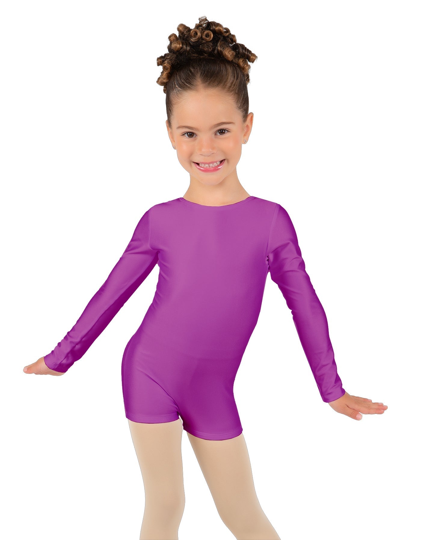 Solid Lycra Long Sleeve Biketard