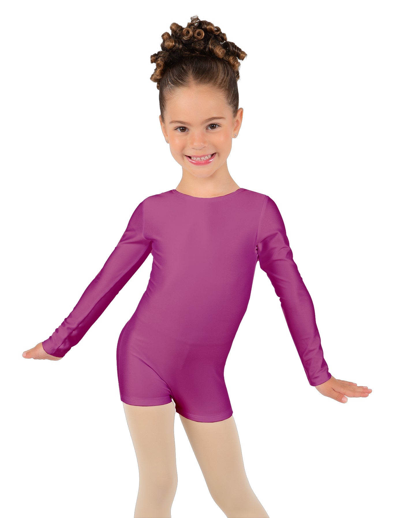 Solid Lycra Long Sleeve Biketard
