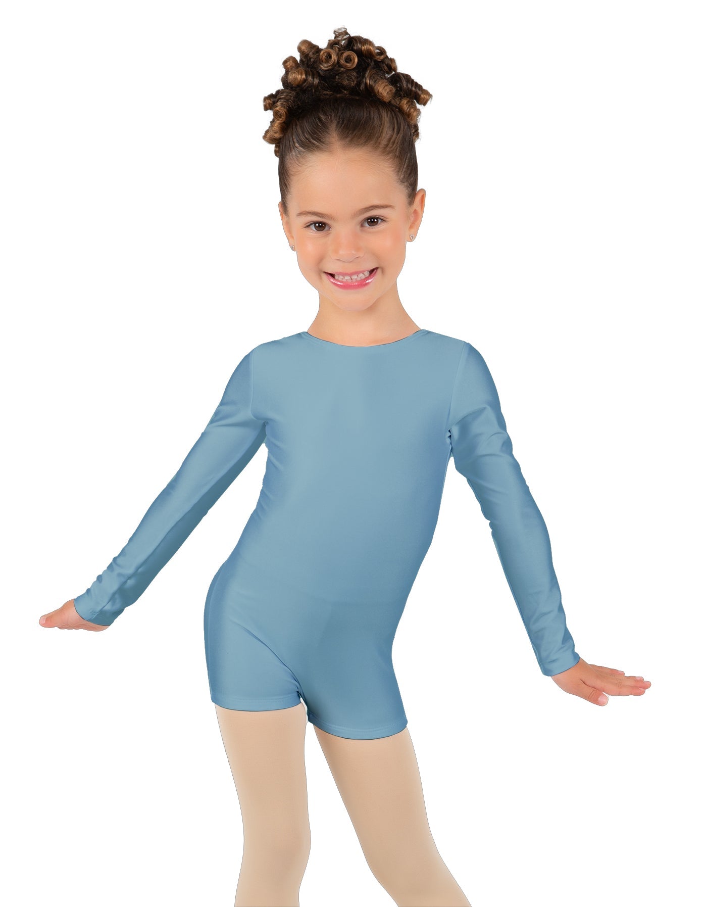 Solid Lycra Long Sleeve Biketard
