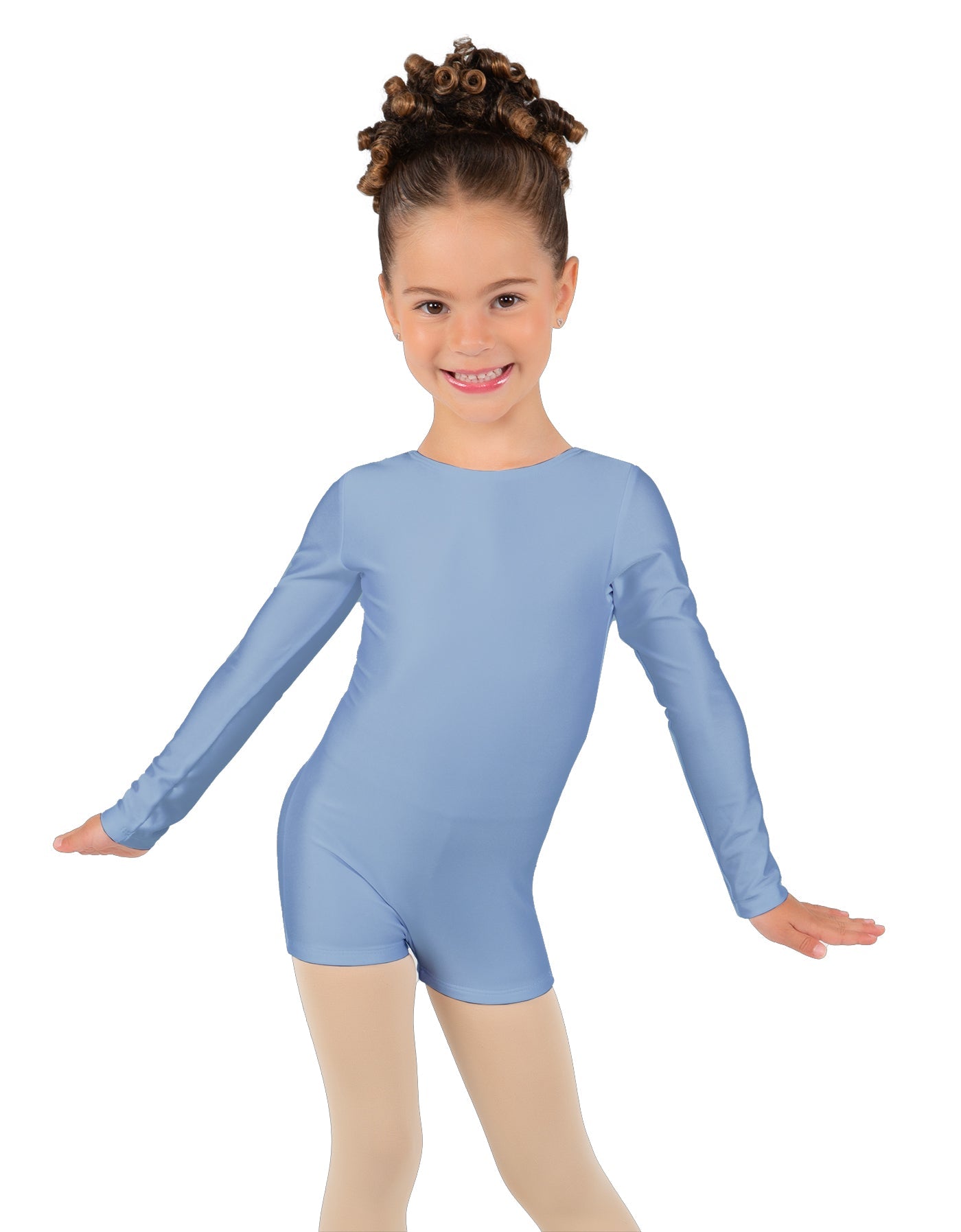 Solid Lycra Long Sleeve Biketard