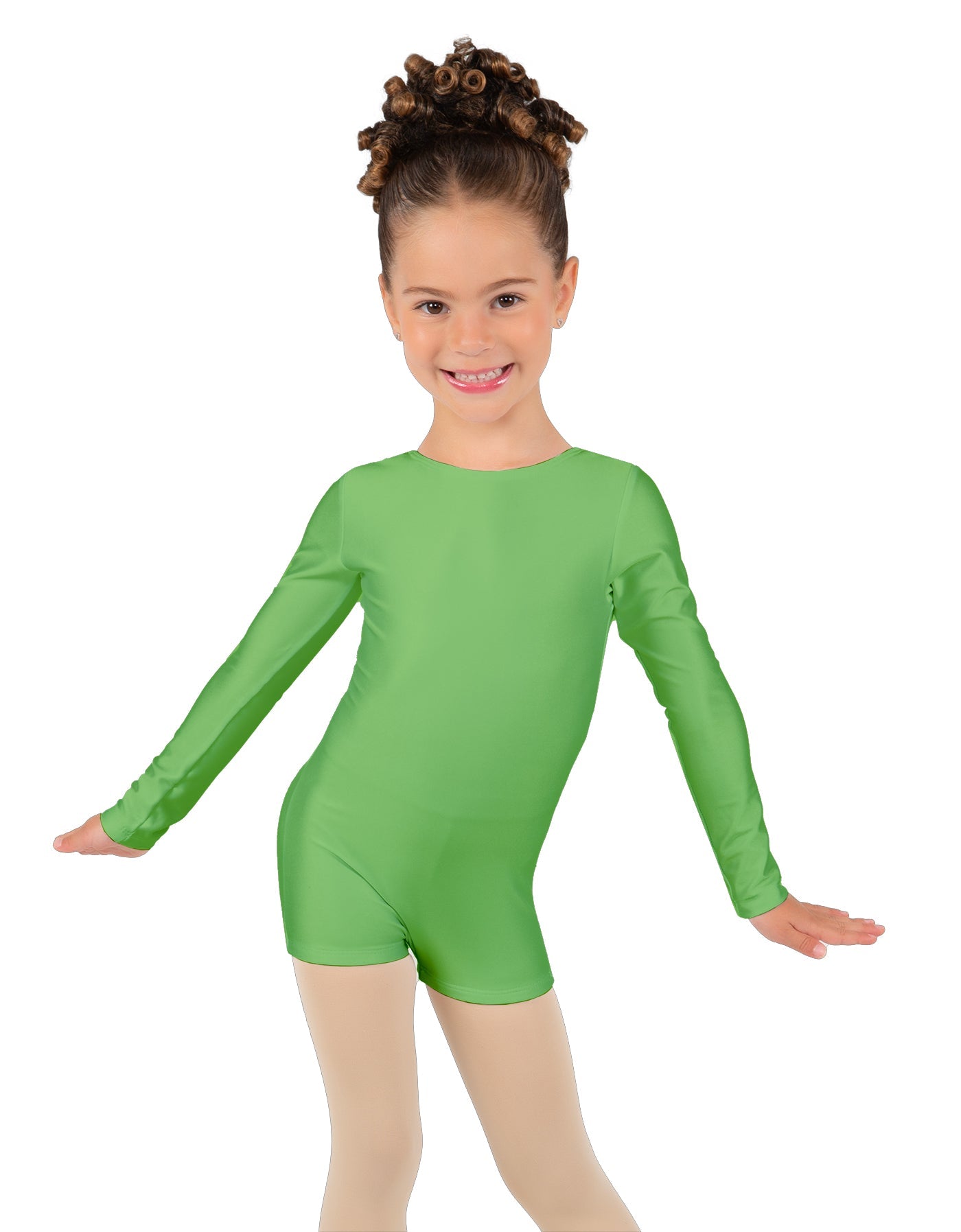 Solid Lycra Long Sleeve Biketard