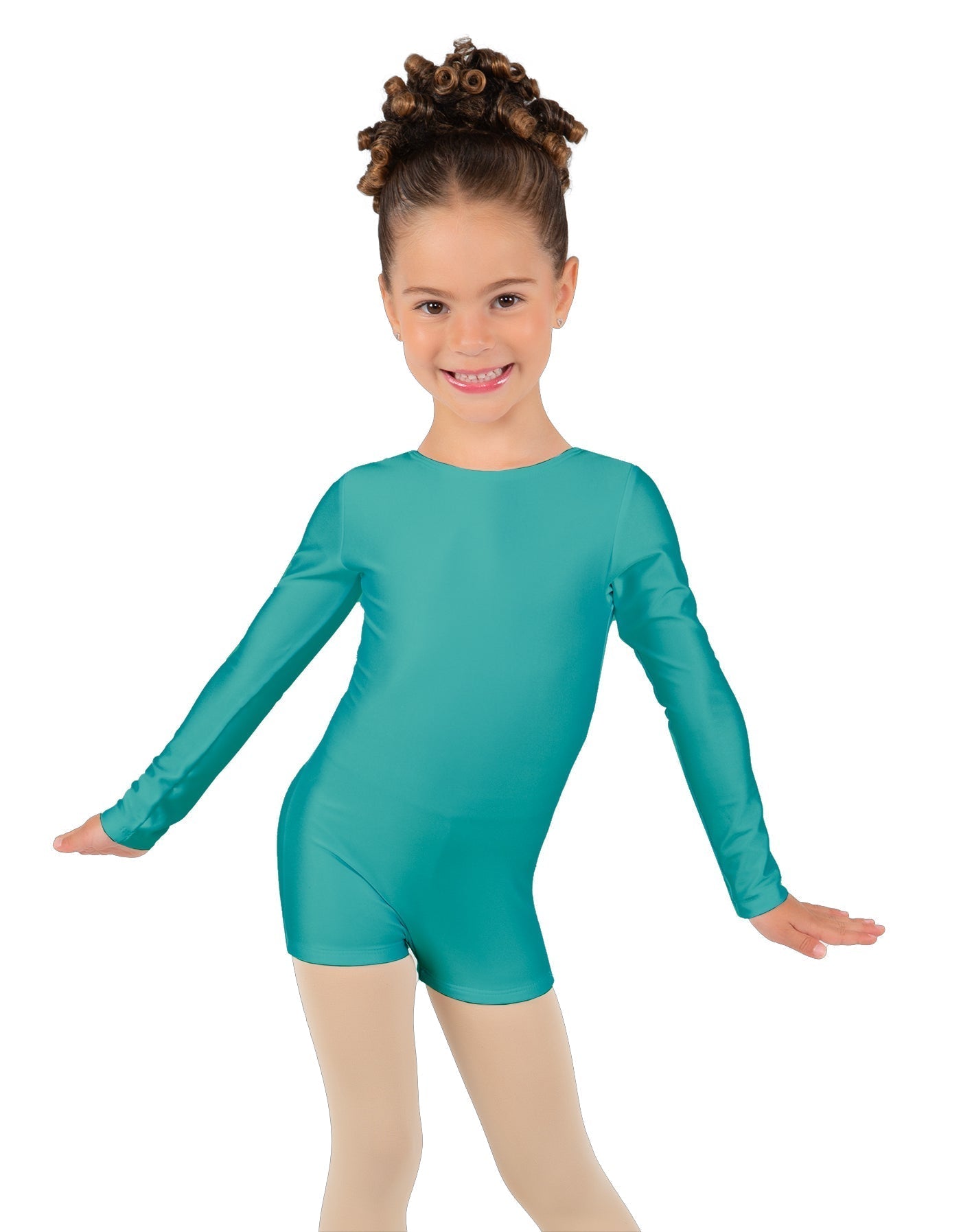 Solid Lycra Long Sleeve Biketard