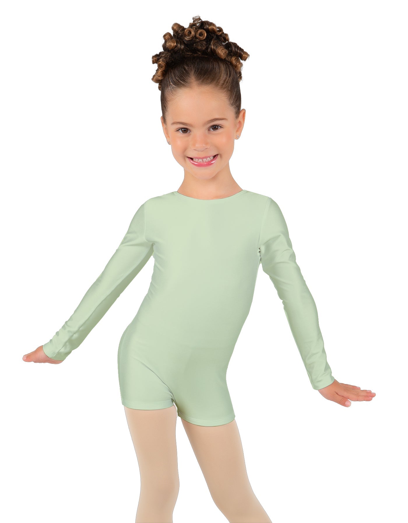 Solid Lycra Long Sleeve Biketard