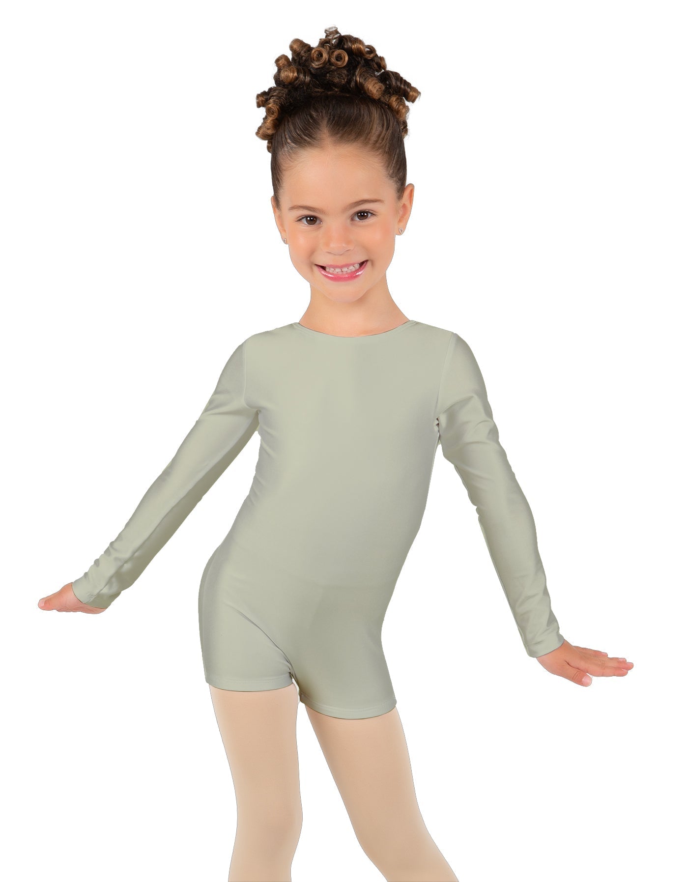 Solid Lycra Long Sleeve Biketard