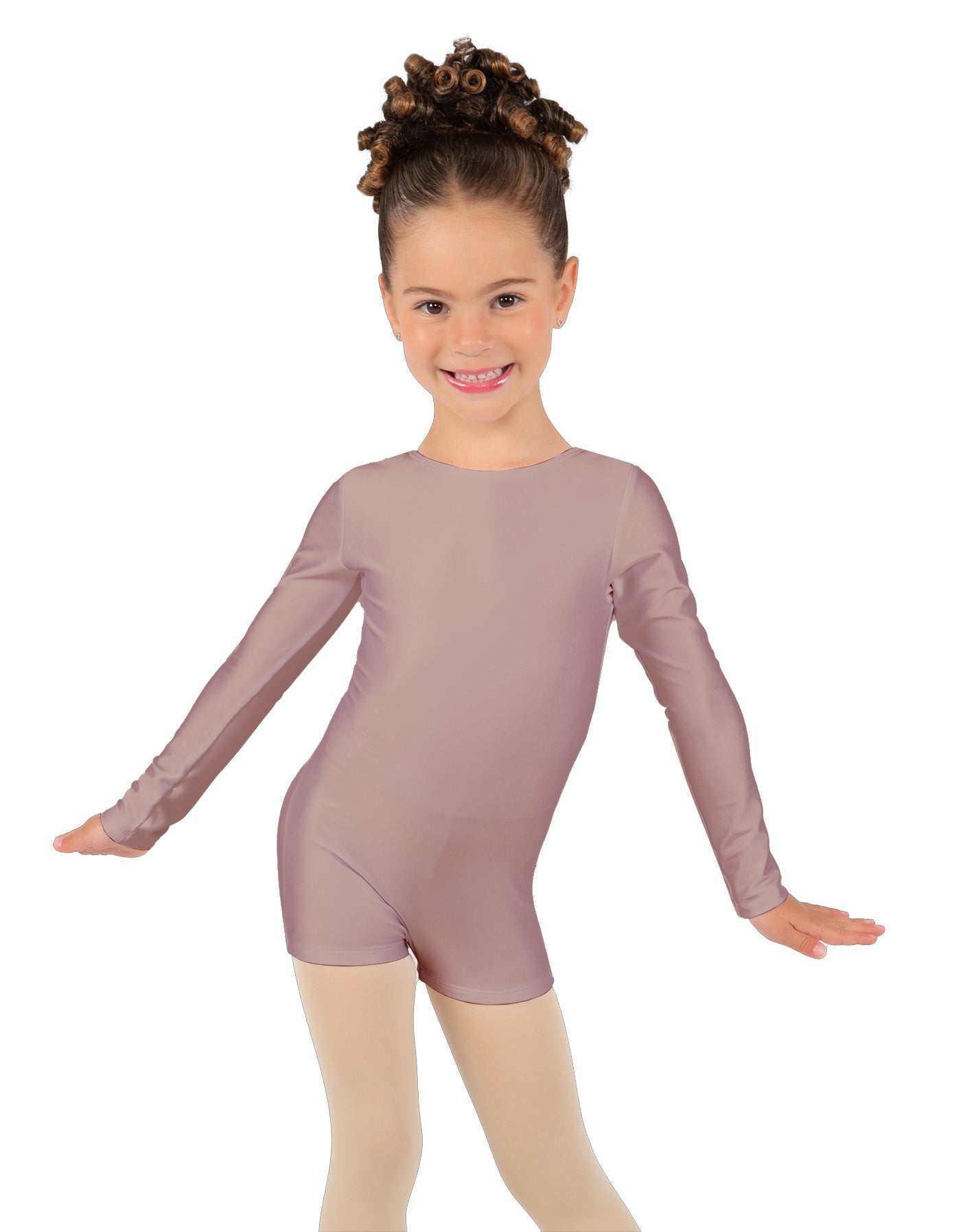 Solid Lycra Long Sleeve Biketard
