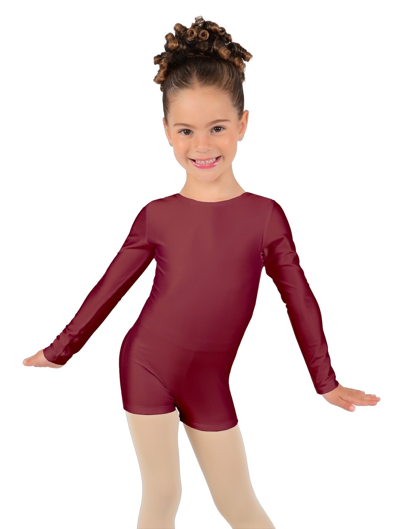 Solid Lycra Long Sleeve Biketard