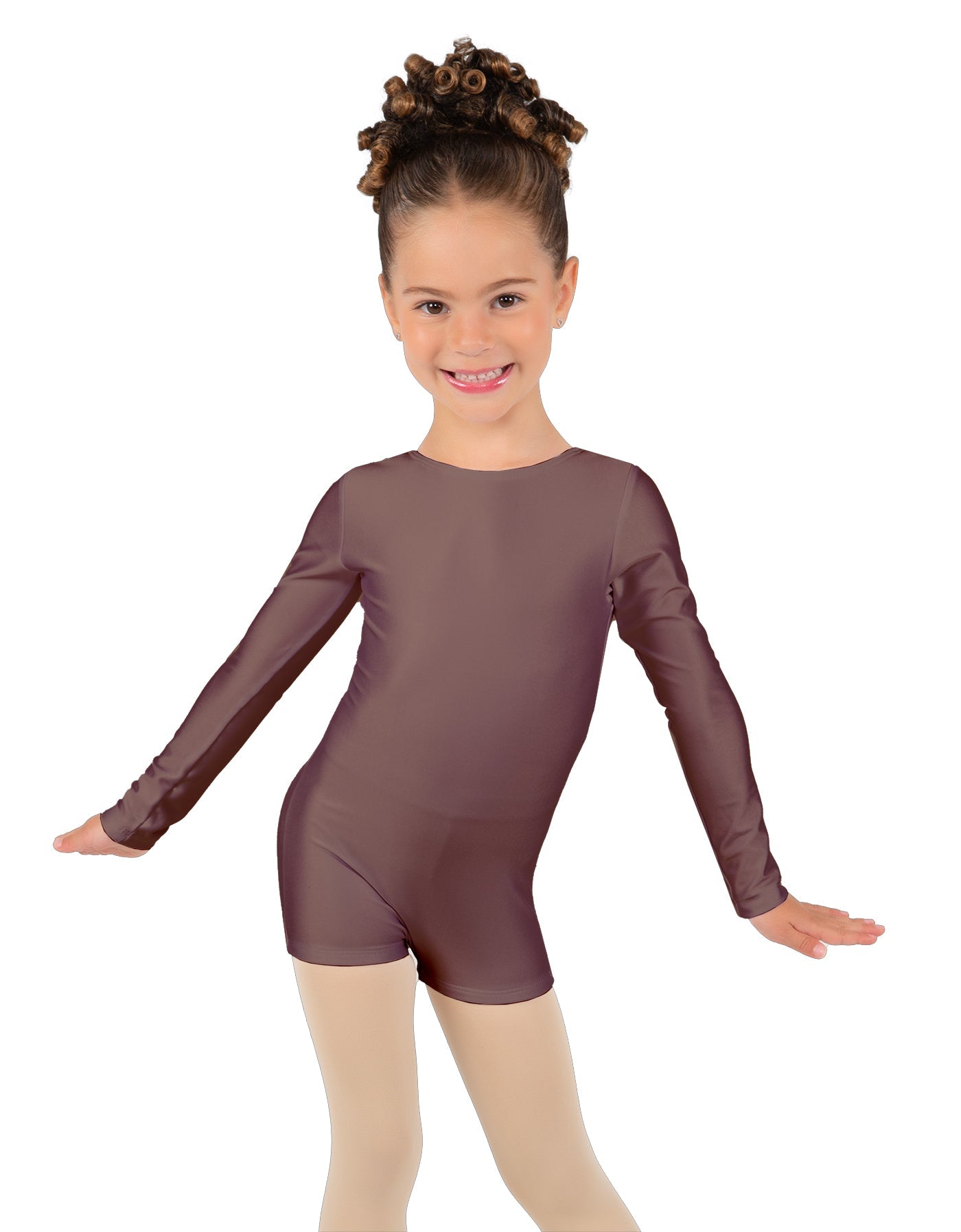 Solid Lycra Long Sleeve Biketard