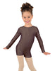 Solid Lycra Long Sleeve Biketard