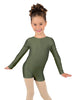 Solid Lycra Long Sleeve Biketard