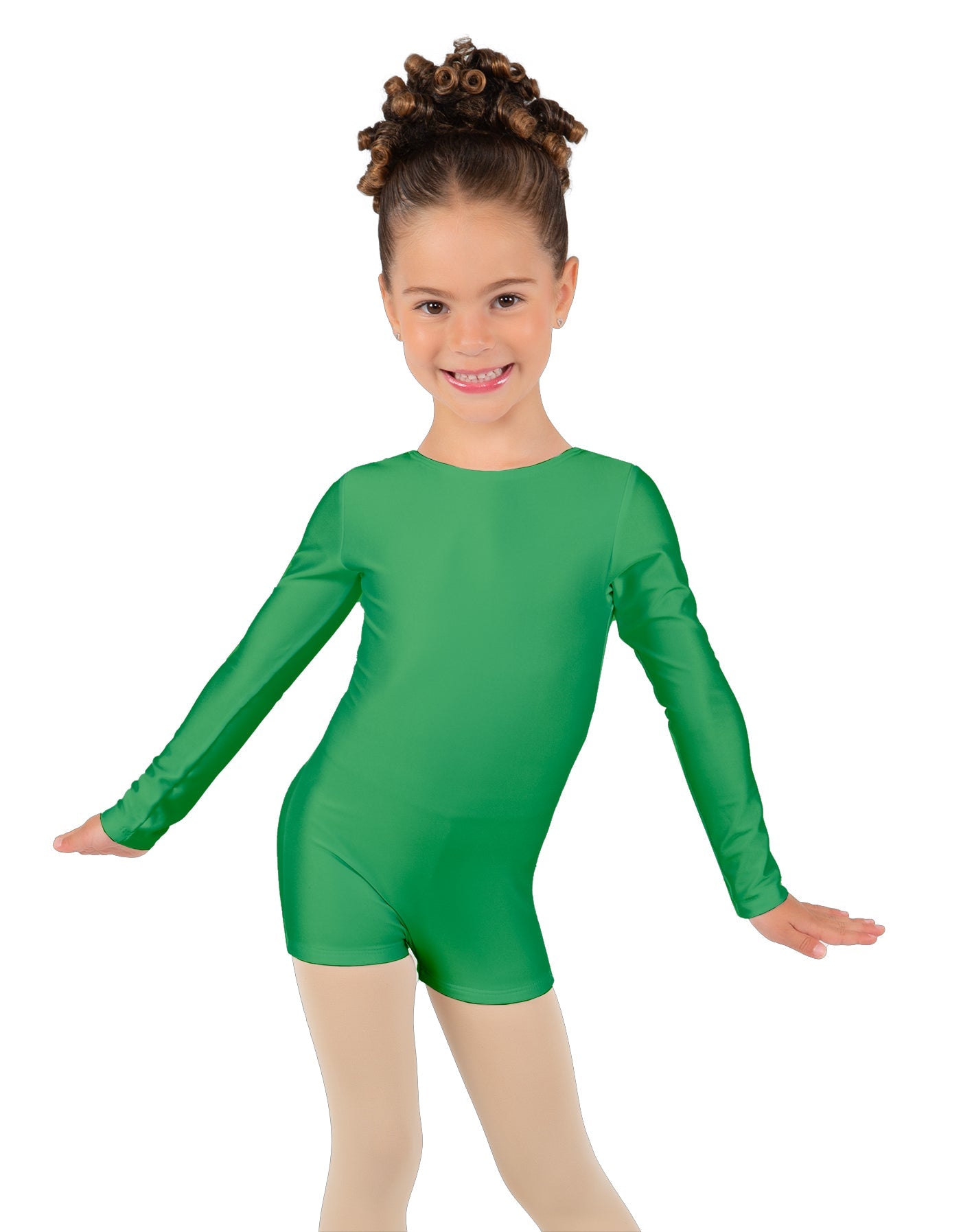 Solid Lycra Long Sleeve Biketard