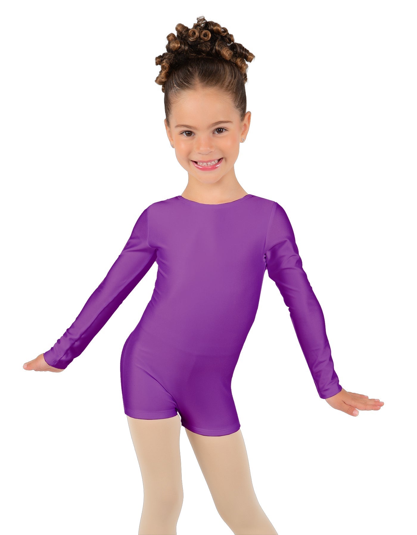 Solid Lycra Long Sleeve Biketard