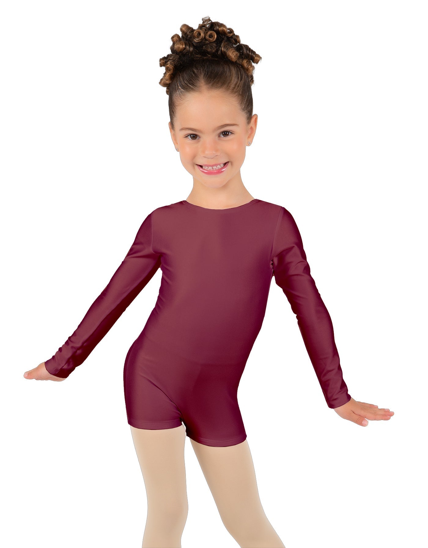 Solid Lycra Long Sleeve Biketard