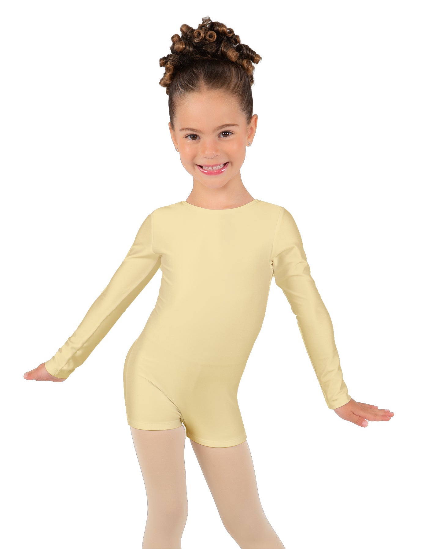 Solid Lycra Long Sleeve Biketard