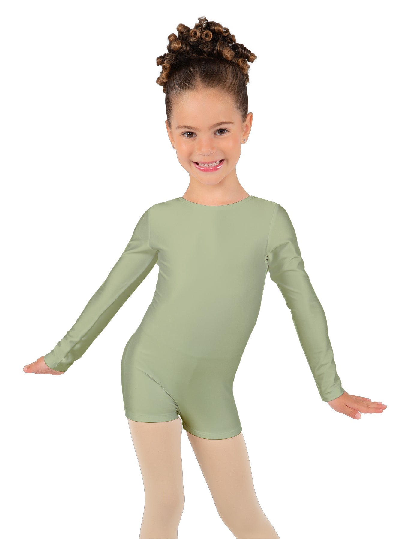 Solid Lycra Long Sleeve Biketard
