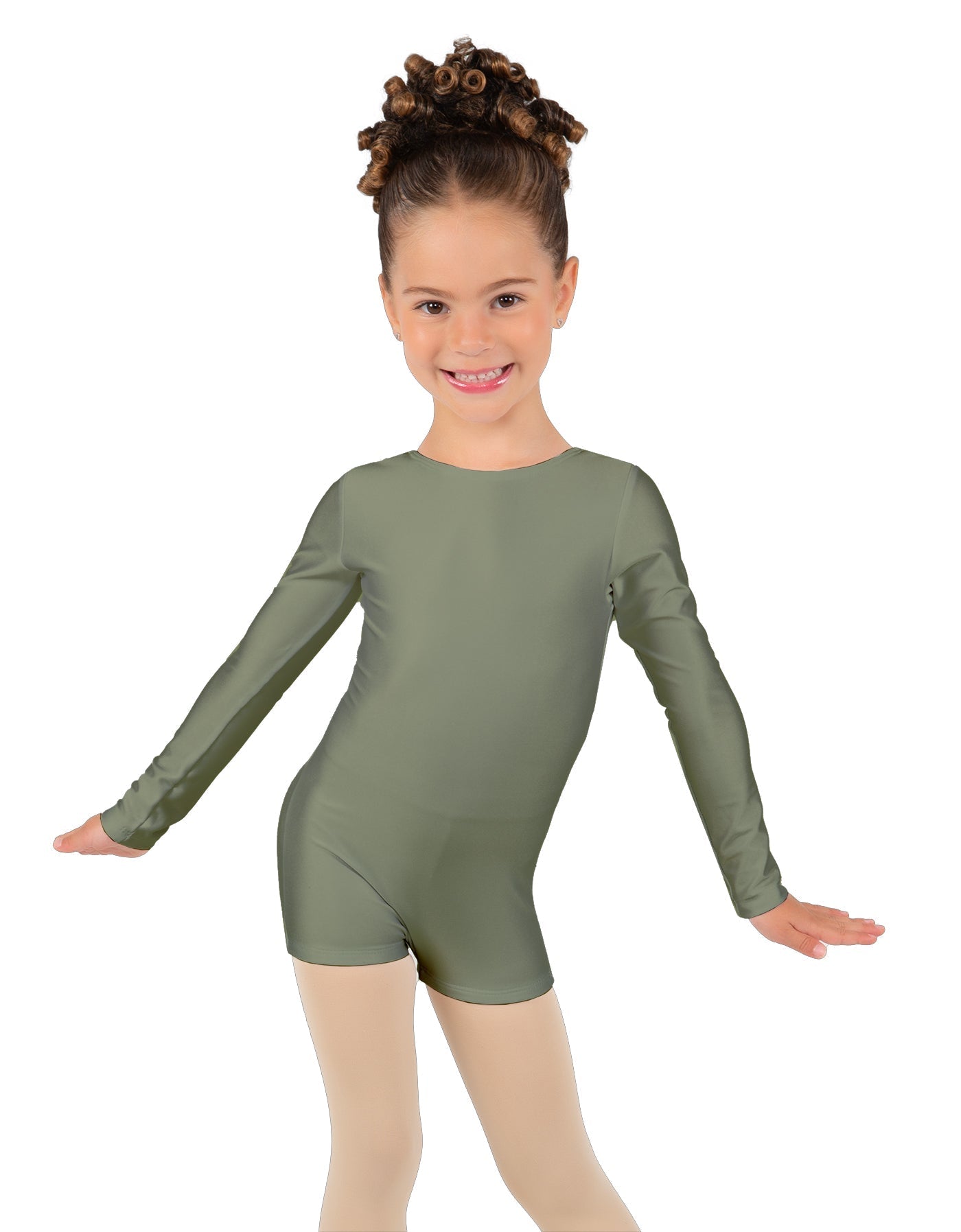 Solid Lycra Long Sleeve Biketard