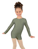 Solid Lycra Long Sleeve Biketard