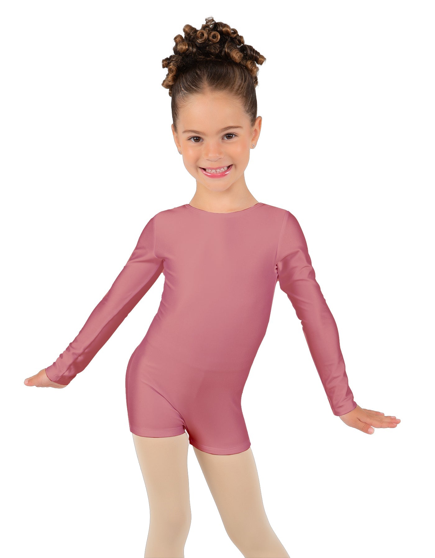 Solid Lycra Long Sleeve Biketard