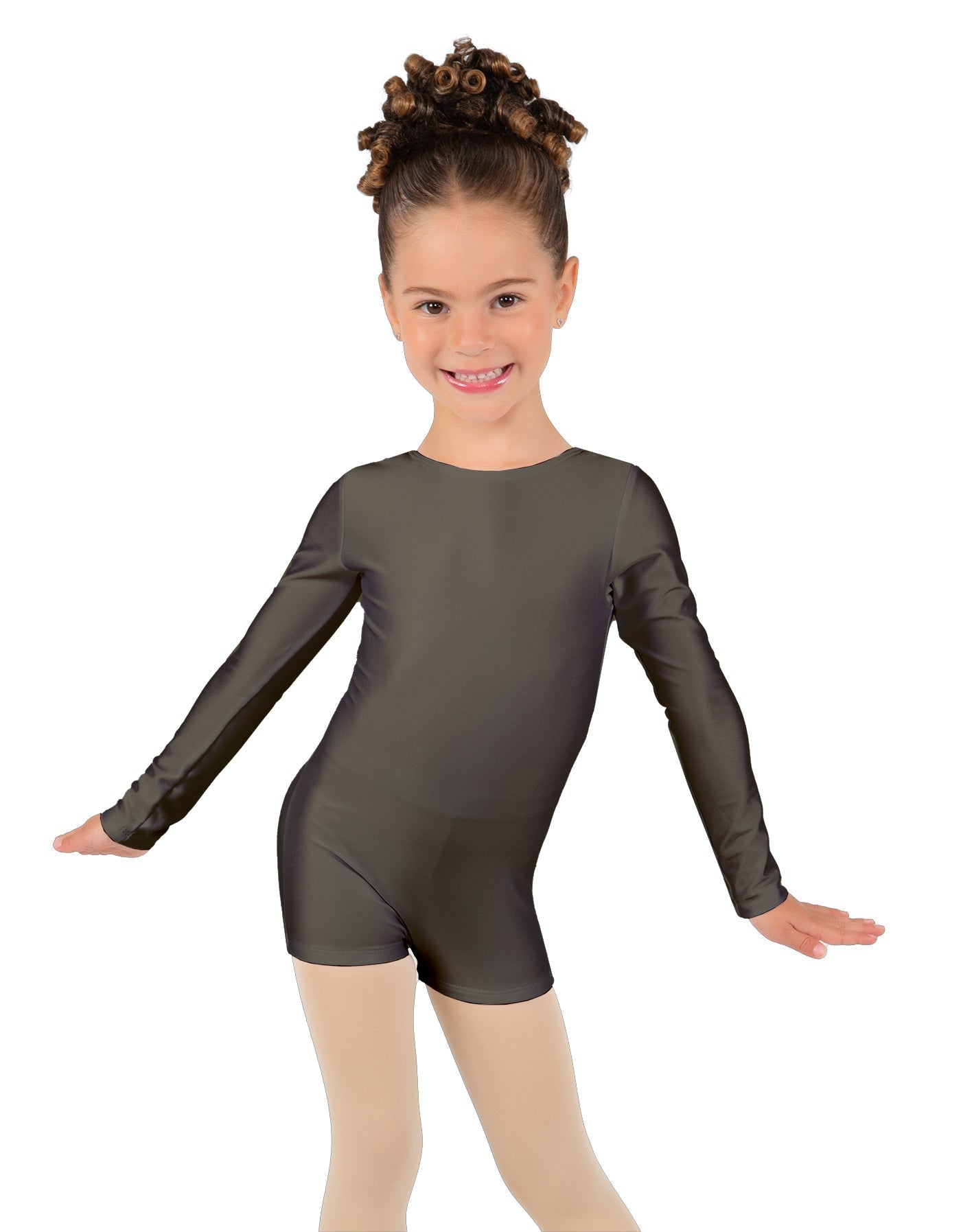 Solid Lycra Long Sleeve Biketard