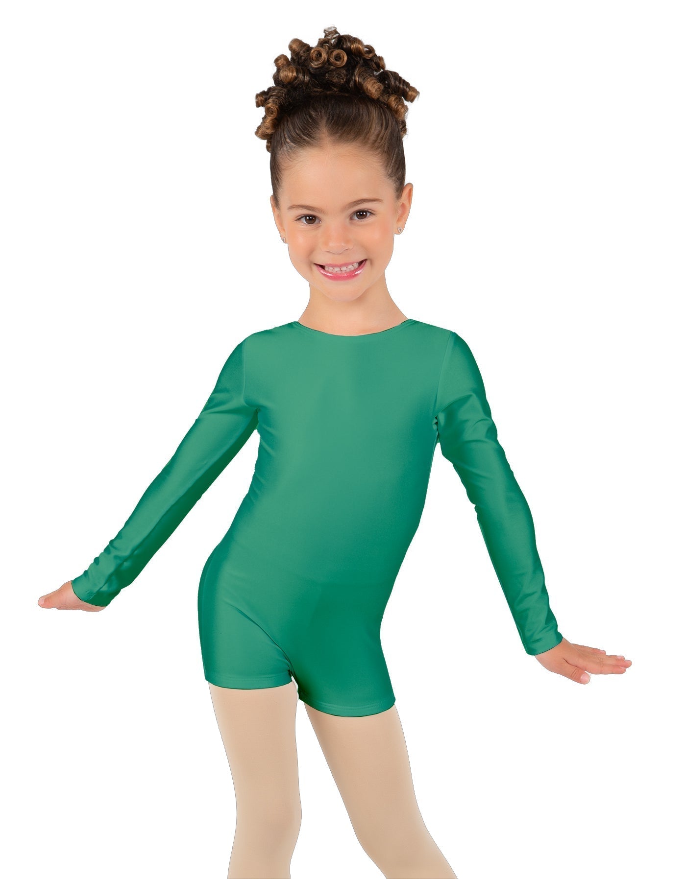 Solid Lycra Long Sleeve Biketard