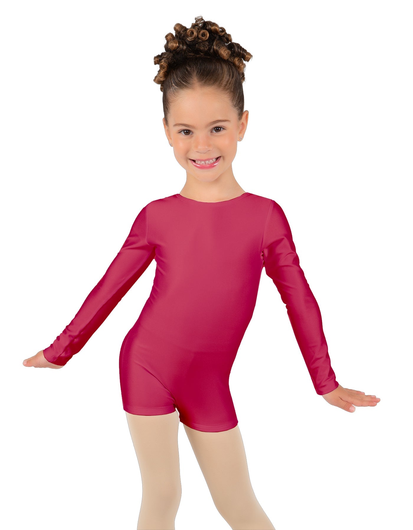 Solid Lycra Long Sleeve Biketard