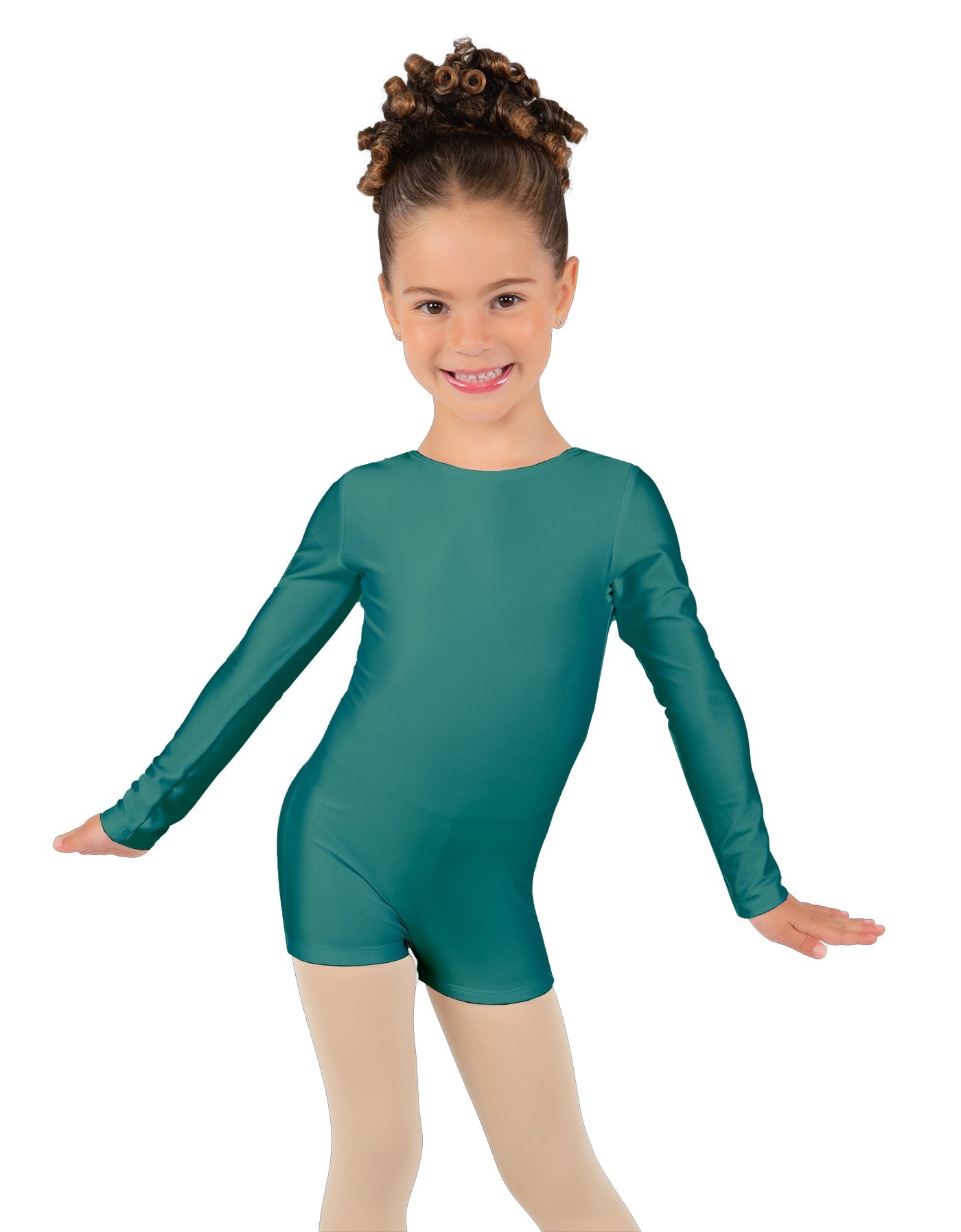 Solid Lycra Long Sleeve Biketard