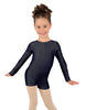 Solid Lycra Long Sleeve Biketard