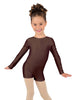 Solid Lycra Long Sleeve Biketard
