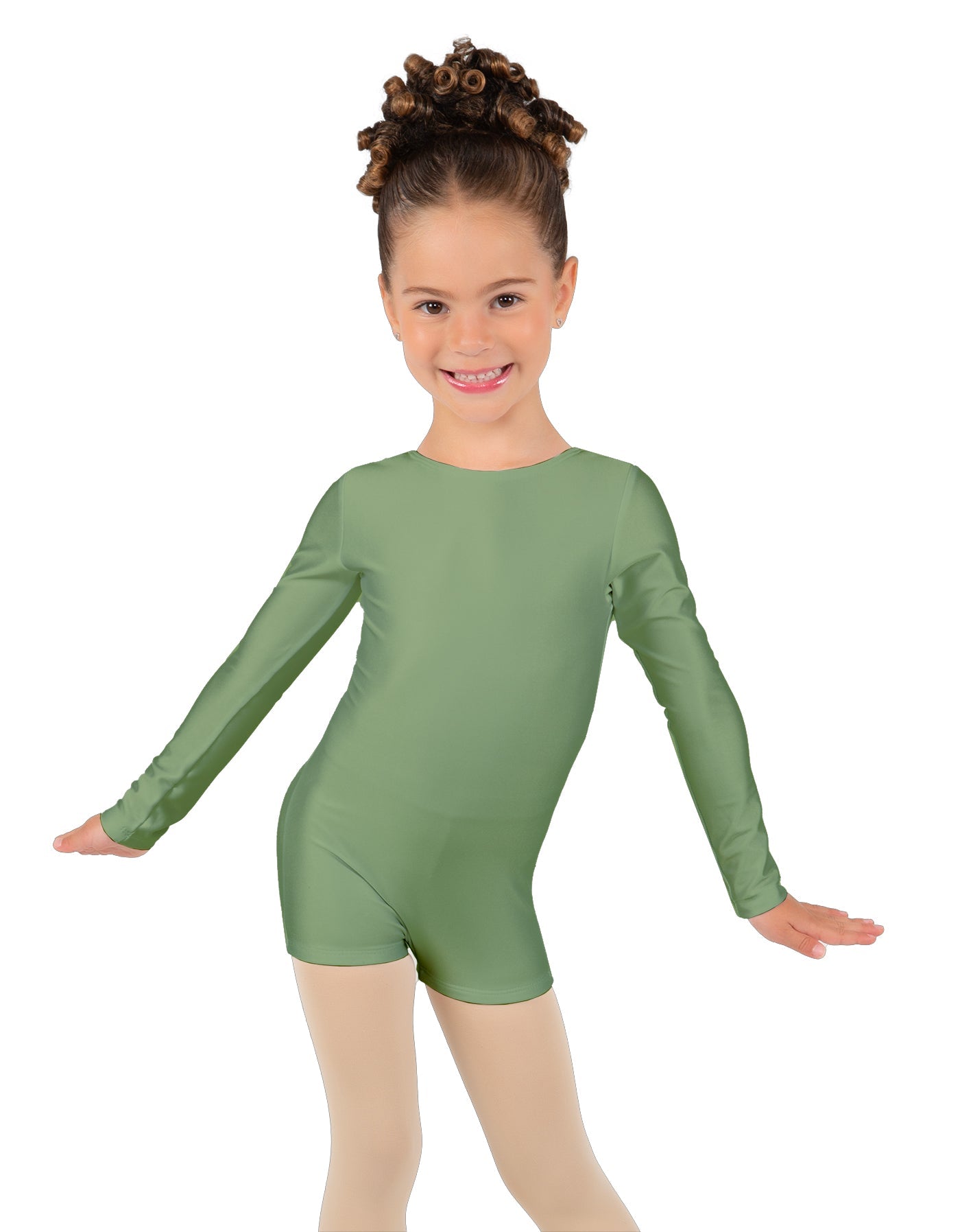 Solid Lycra Long Sleeve Biketard