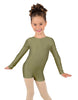 Solid Lycra Long Sleeve Biketard