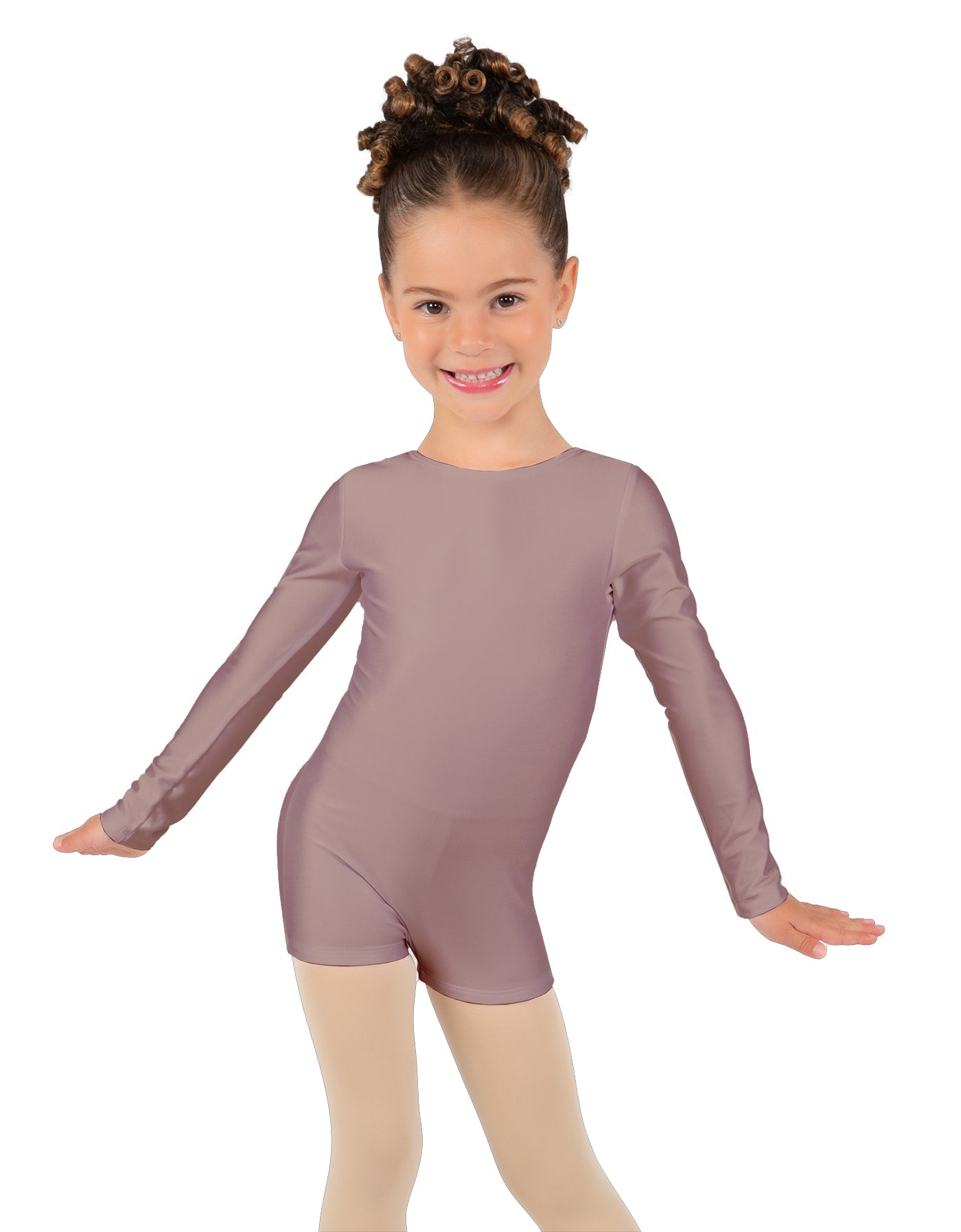 Solid Lycra Long Sleeve Biketard