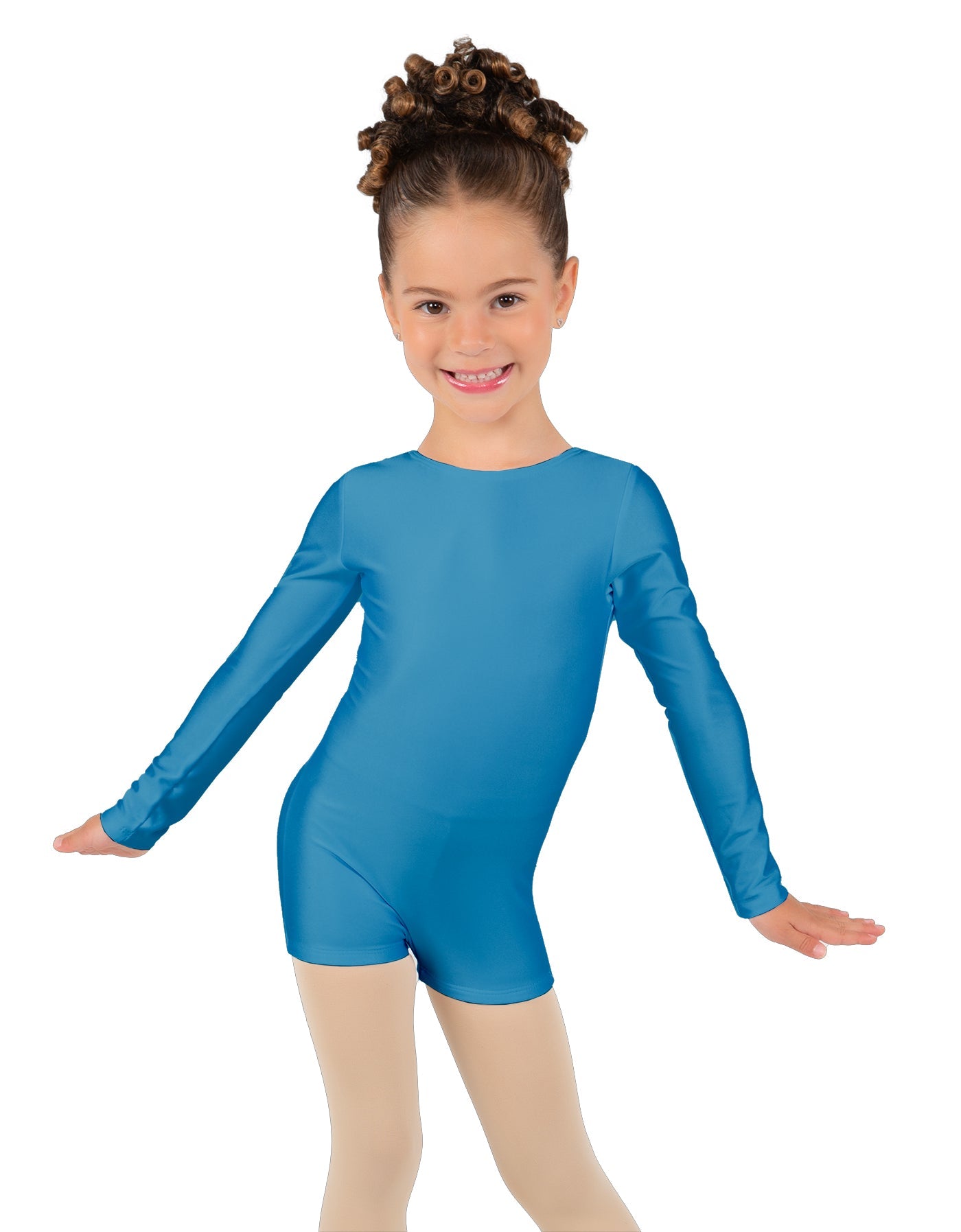 Solid Lycra Long Sleeve Biketard