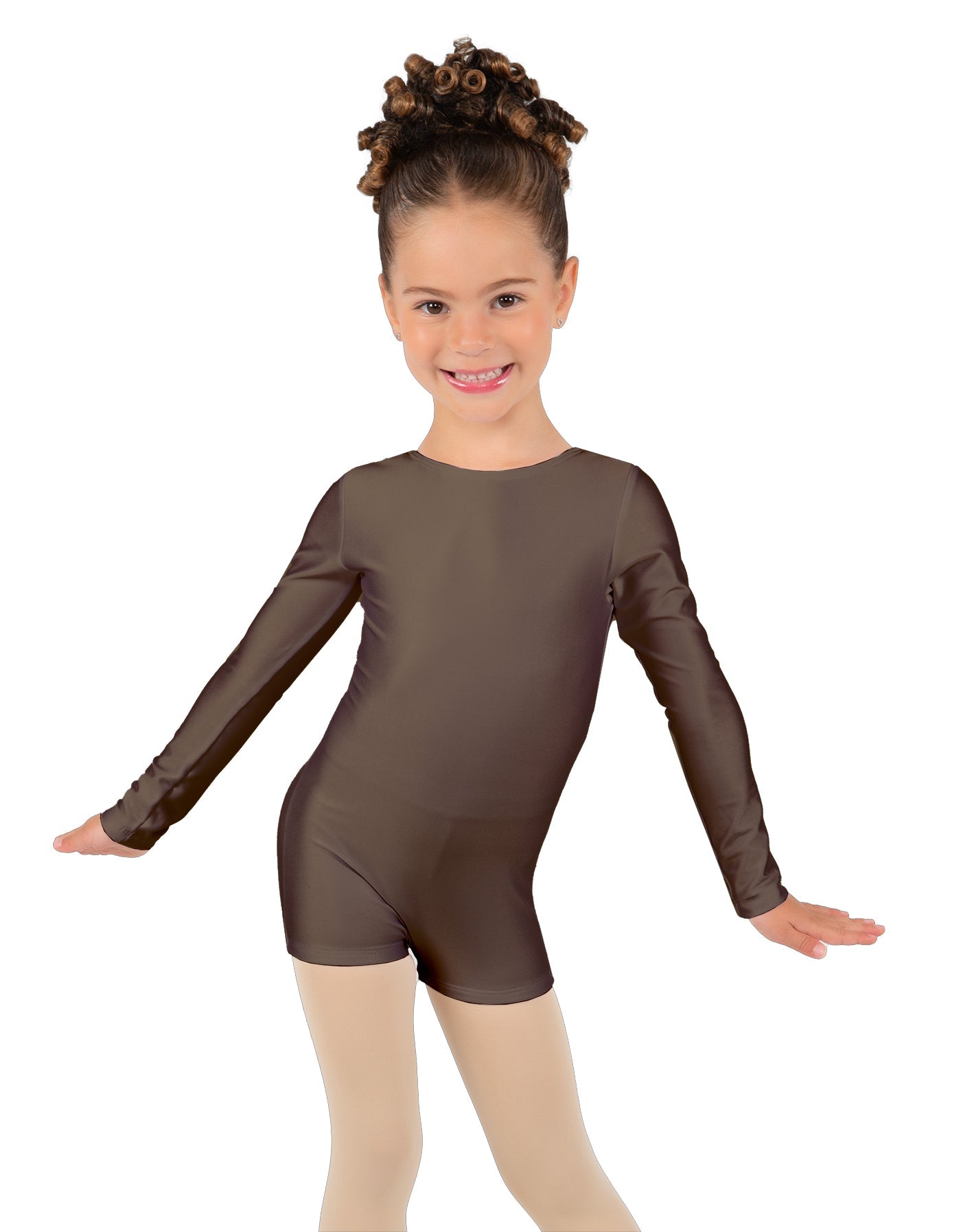 Solid Lycra Long Sleeve Biketard