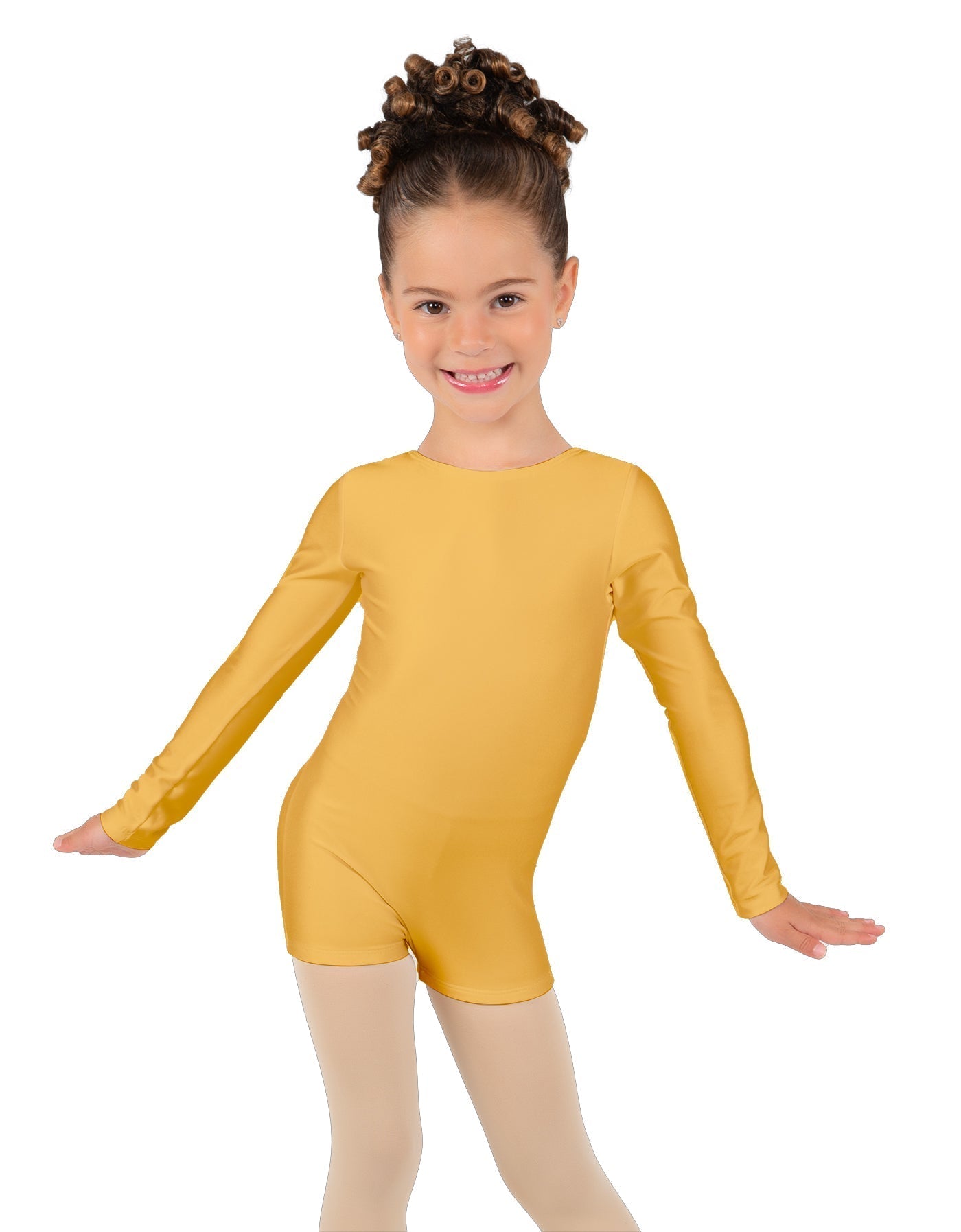 Solid Lycra Long Sleeve Biketard