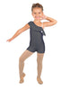 Solid Lycra One Shoulder w Ruffle Biketard