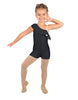 Solid Lycra One Shoulder w Ruffle Biketard