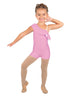 Solid Lycra One Shoulder w Ruffle Biketard
