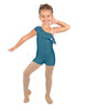 Solid Lycra One Shoulder w Ruffle Biketard