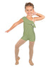 Solid Lycra One Shoulder w Ruffle Biketard
