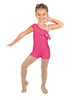 Solid Lycra One Shoulder w Ruffle Biketard