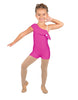Solid Lycra One Shoulder w Ruffle Biketard