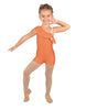 Solid Lycra One Shoulder w Ruffle Biketard