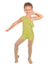 Solid Lycra One Shoulder w Ruffle Biketard