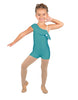 Solid Lycra One Shoulder w Ruffle Biketard