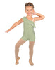Solid Lycra One Shoulder w Ruffle Biketard