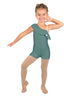 Solid Lycra One Shoulder w Ruffle Biketard