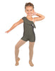 Solid Lycra One Shoulder w Ruffle Biketard