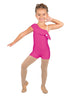 Solid Lycra One Shoulder w Ruffle Biketard
