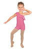 Solid Lycra One Shoulder w Ruffle Biketard